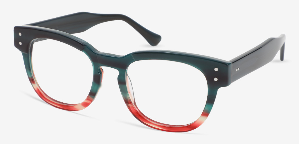 Keegan Grüne Quadratische Brille