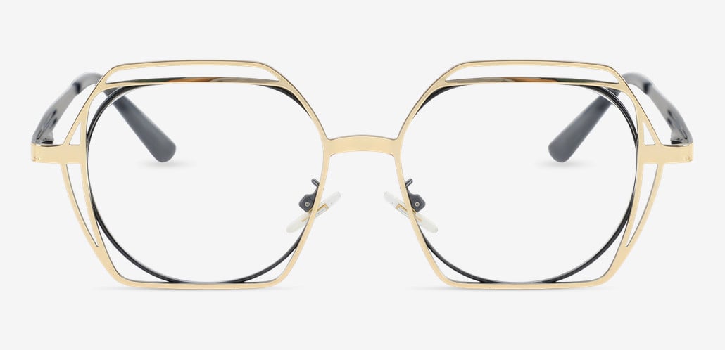 Drake Gold Geometric Glasses