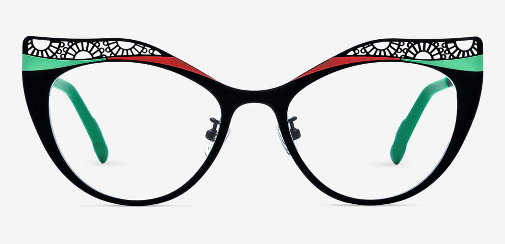 Maltz Black Cat Eye Glasses