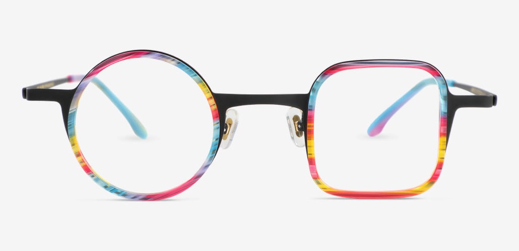Augu Multicolor Square Round Glasses