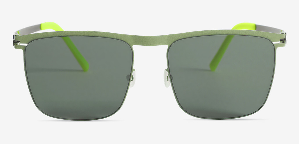 Beacher Green Aviator Sunglasses