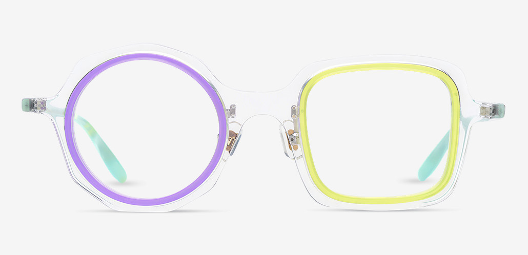 Lilli Purple Square Round Glasses