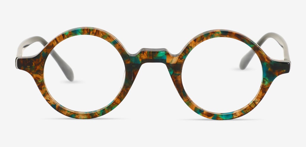 Rosalie Green Round Glasses