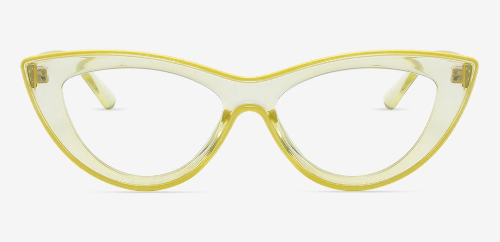 Trista Yellow Cat Eye Glasses