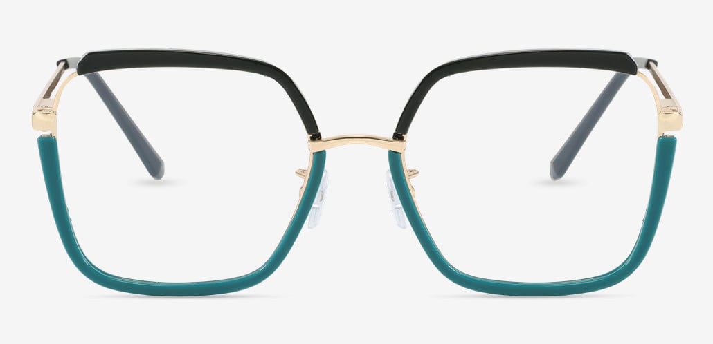 Lizzie Green Square Glasses