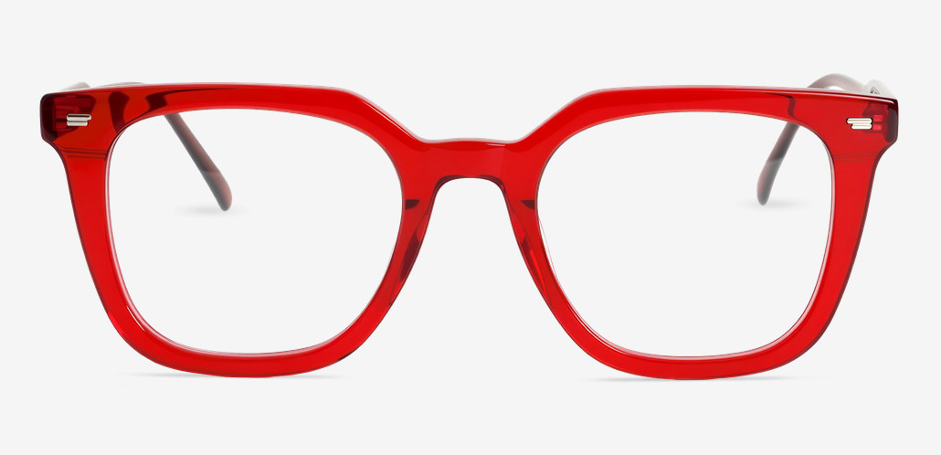 Grace Gafas Cuadradas Rojas