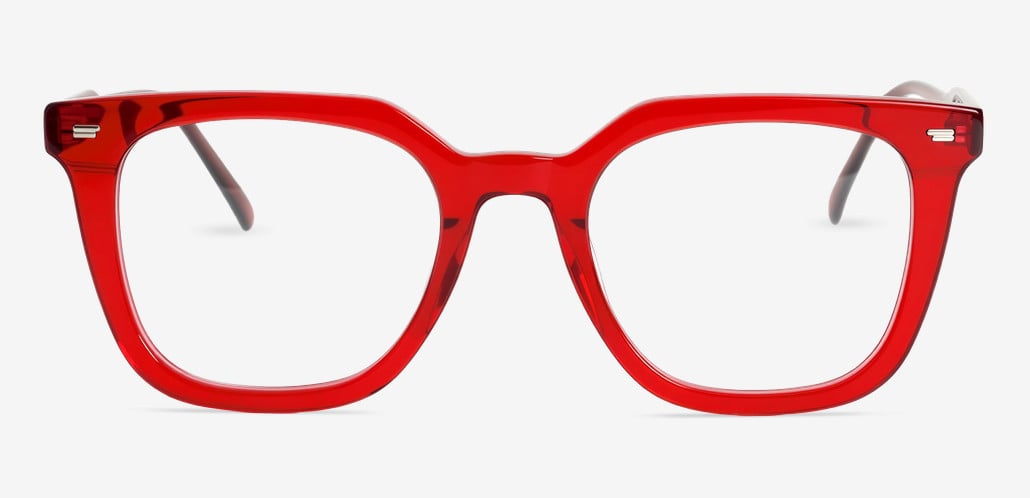 Grace Gafas Cuadradas Rojas