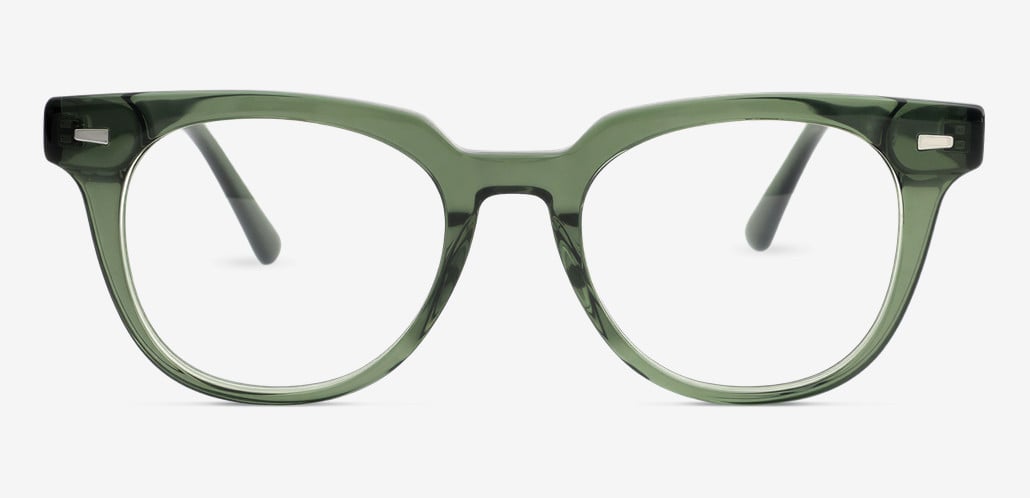 Kelly Green Round Glasses