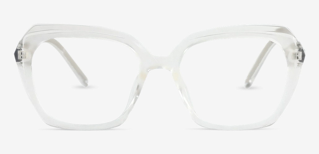 Alberta Gafas Geométricas Transparentes