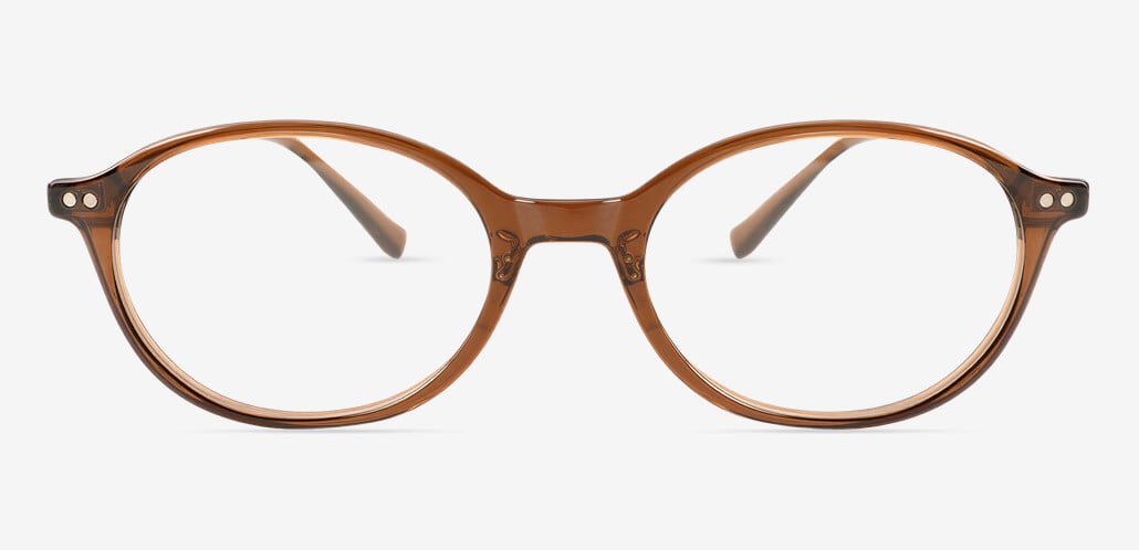Myra Brown Oval Glasses