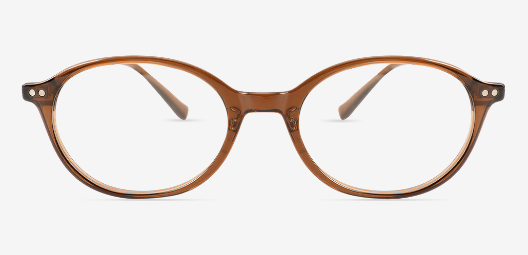 Myra Brown Oval Glasses