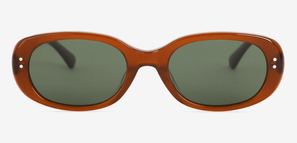 Howard Braune Rechteckige Sonnenbrille