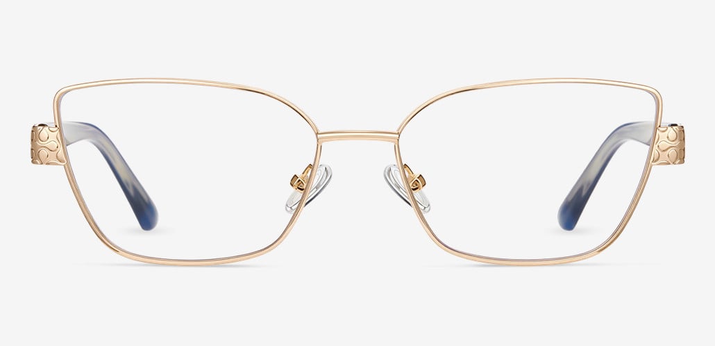 Daisy Gold Cat Eye Glasses