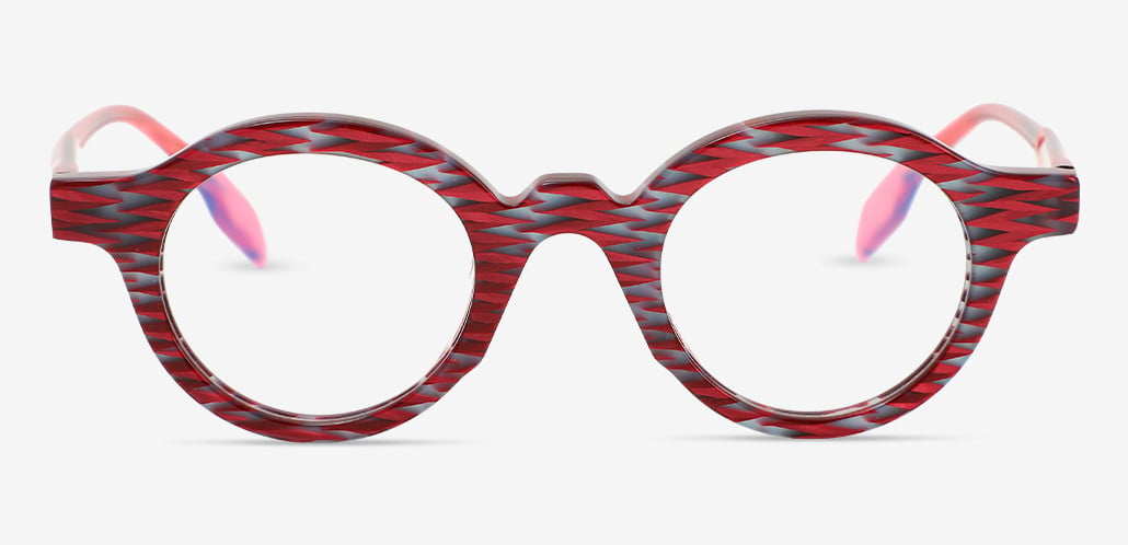 Lucille Gafas Redondas Rojas
