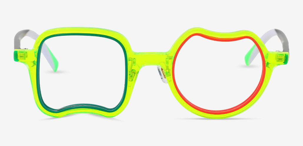 Garth Gafas Cuadradas Redondas Verdes