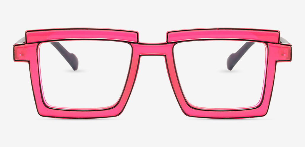 Flossie Pink Square Glasses