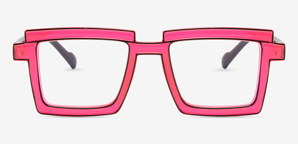 Flossie Pink Square Glasses