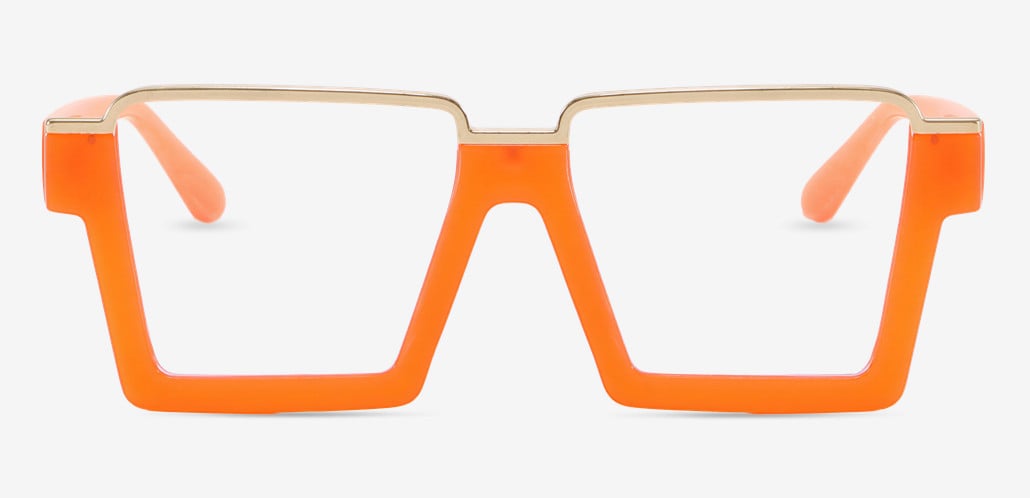 Une Gafas Cuadradas Naranjas
