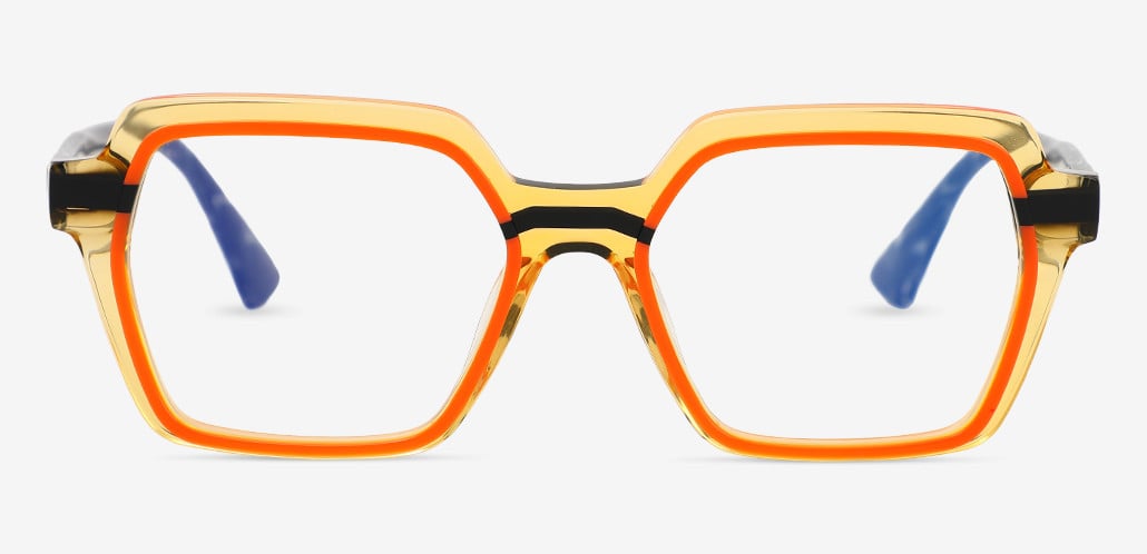 Nichole Gafas Cuadradas Naranjas