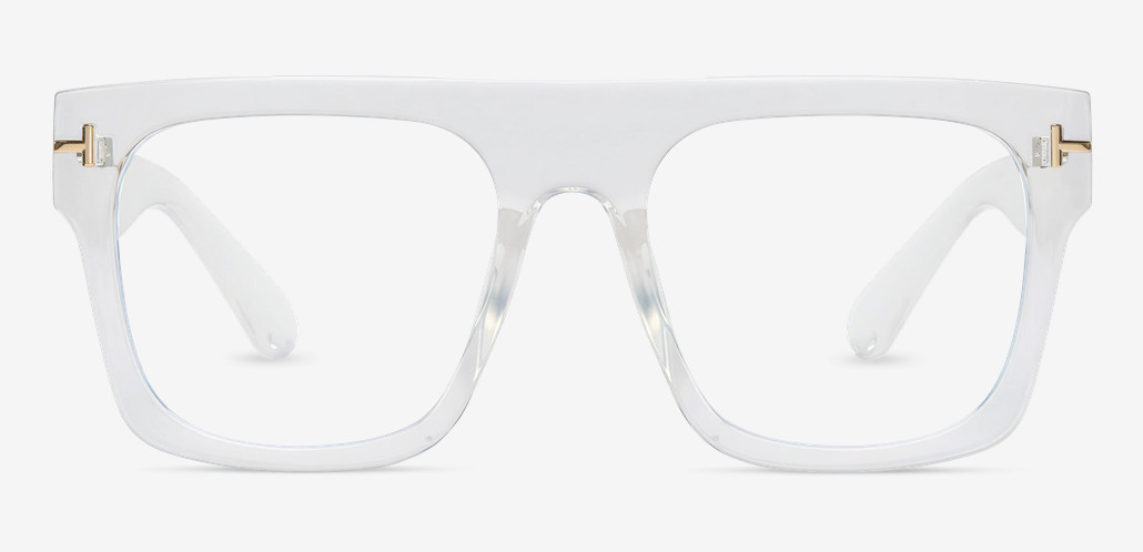 Vibrant Gafas Cuadradas Transparentes