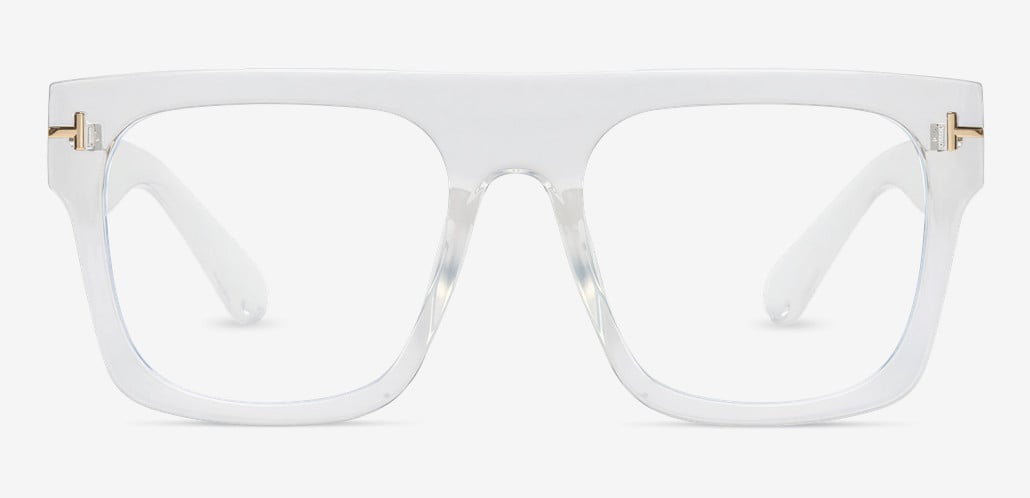 Vibrant Gafas Cuadradas Transparentes
