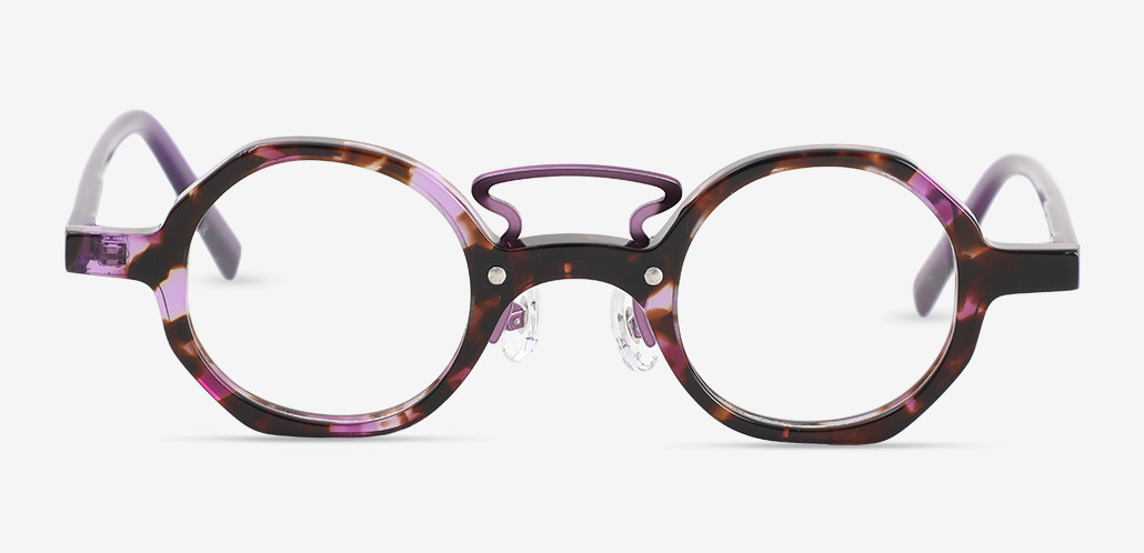 Pansy Purple Round Glasses