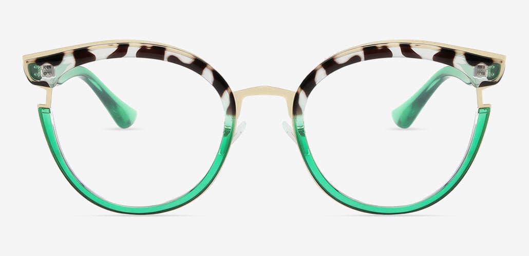Harte Occhiali Cat Eye Verdi