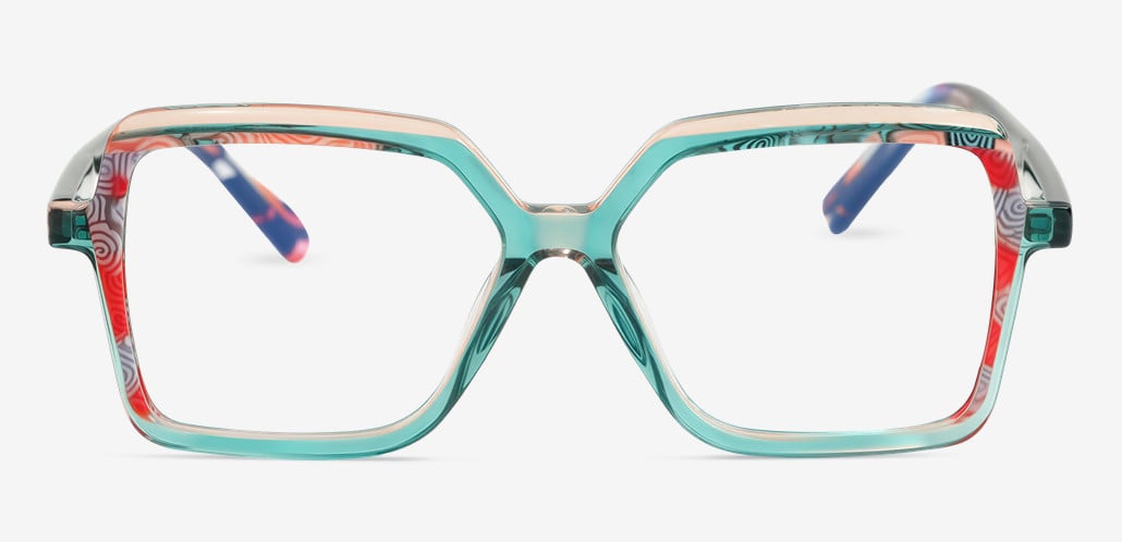 Thera Green Geometric Glasses