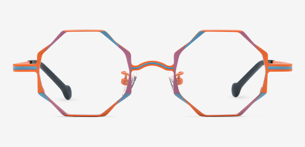 Sawye Gafas Geométricas Naranjas