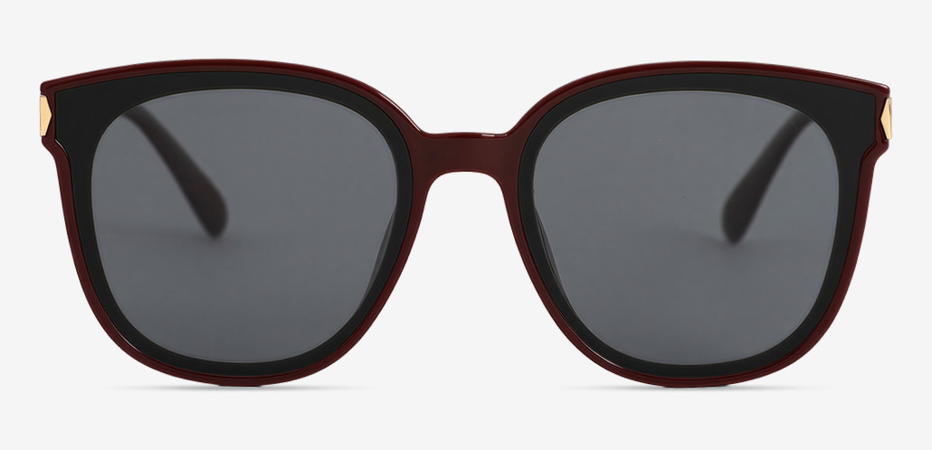 Leo Gafas de sol Cuadradas Rojas