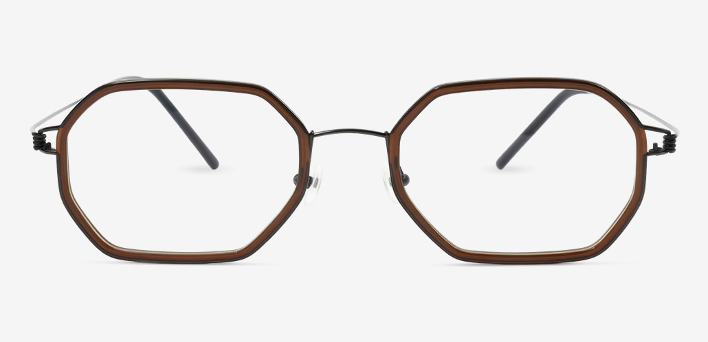 Vanessanson Brown Geometric Glasses