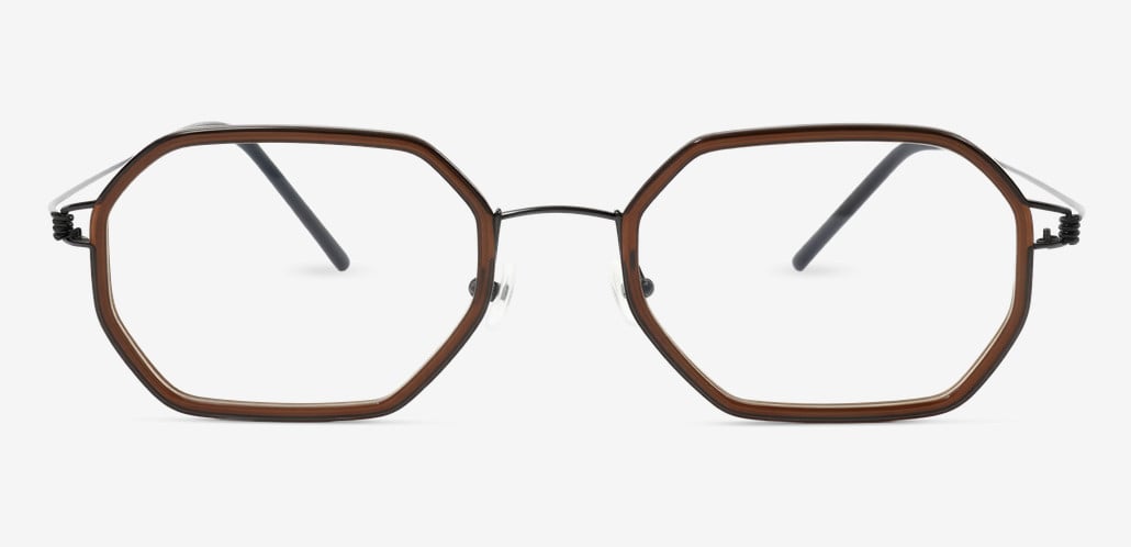 Vanessanson Brown Geometric Glasses