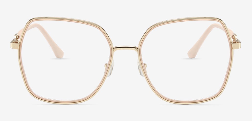 Oliver Beige Geometric Glasses