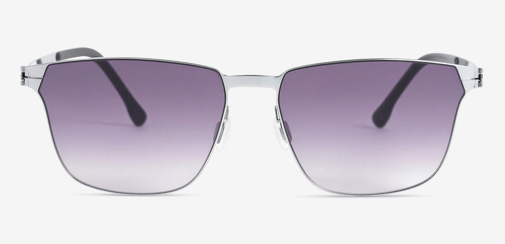Eden Silver Square Sunglasses