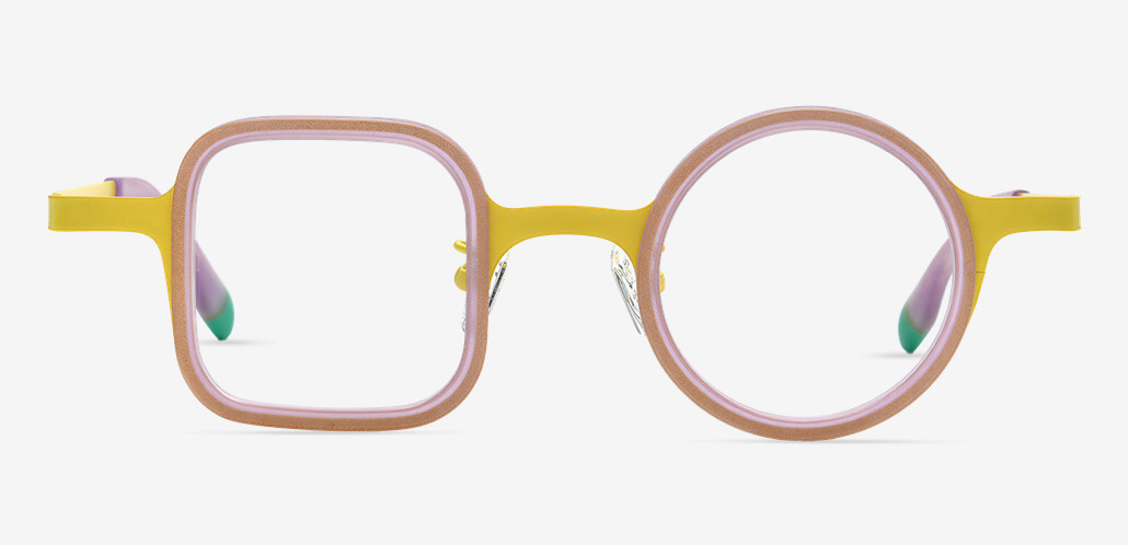 Jonson Pink Square Round Glasses