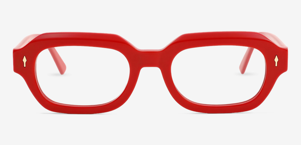 Hall Gafas Rectangulares Rojas