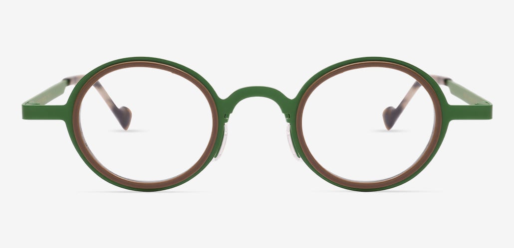 Horacee Brown Round Glasses