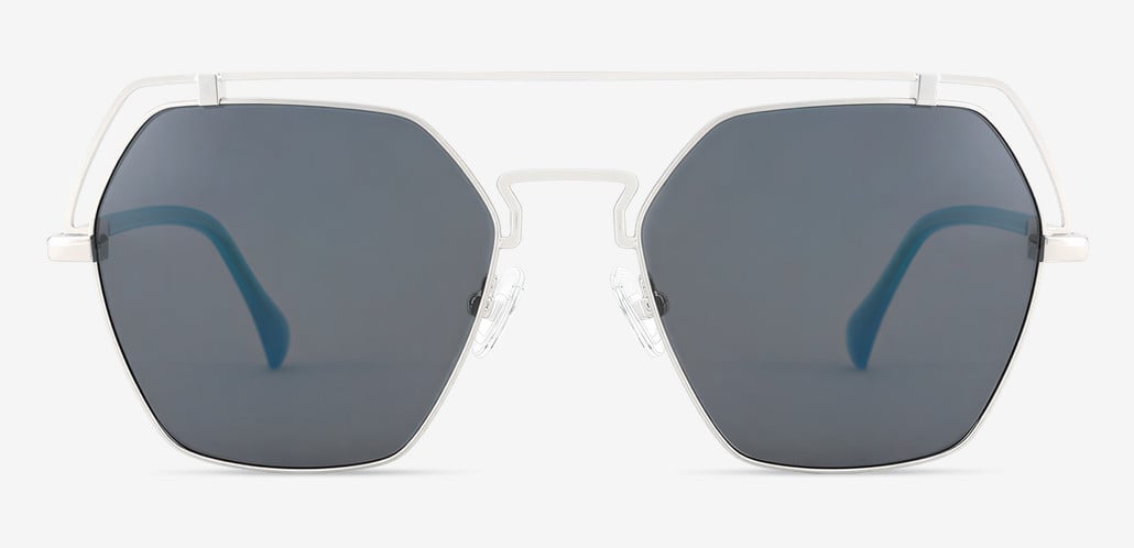 Whalen Occhiali da sole Aviator Argentati