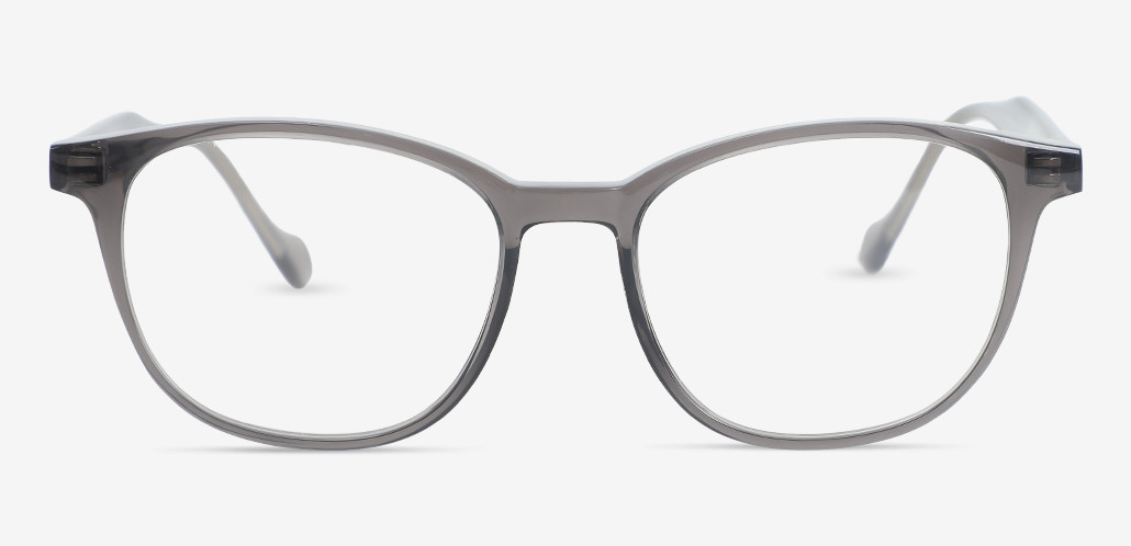 Karena Gray Round Glasses