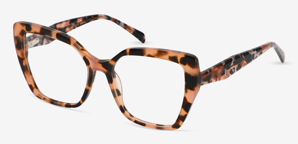 Ruby Gemusterte Cat Eye Brille