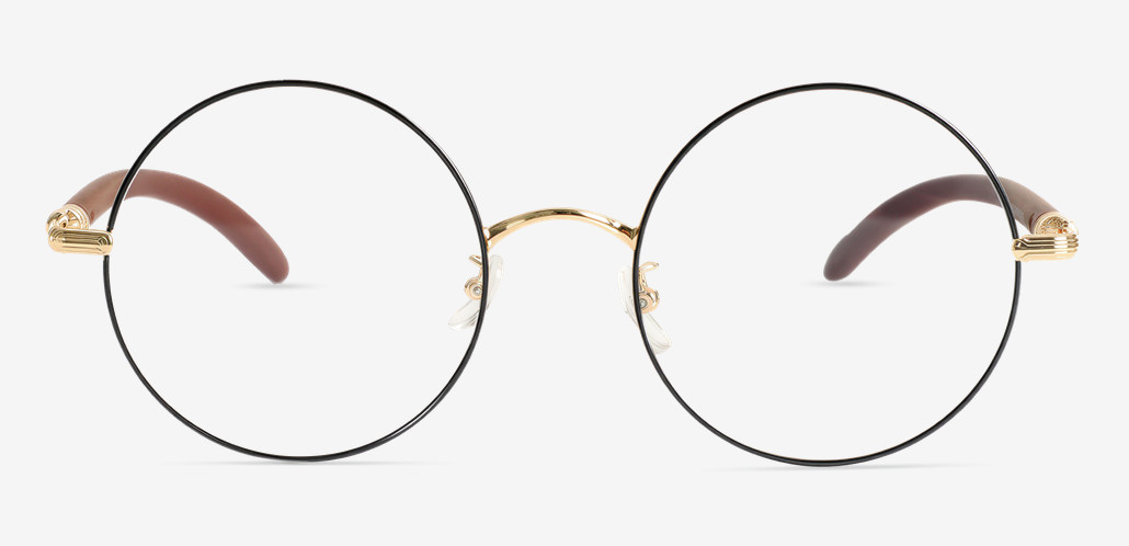 Rodney Schwarze Runde Brille