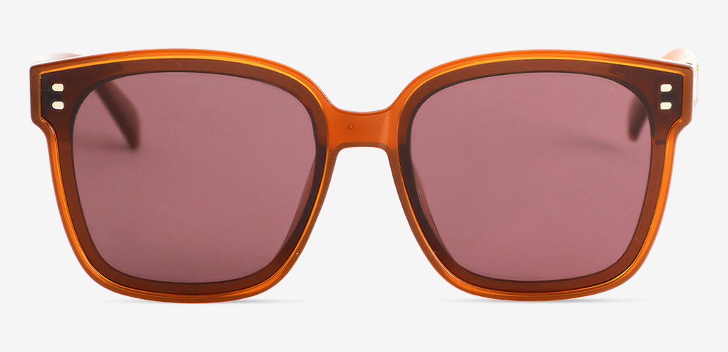 Eudora Brown Square Sunglasses