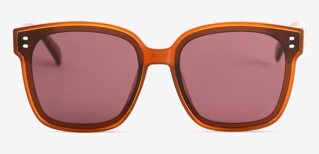 Eudora Brown Square Sunglasses