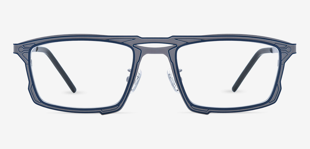 Dillon Blue Rectangle Glasses
