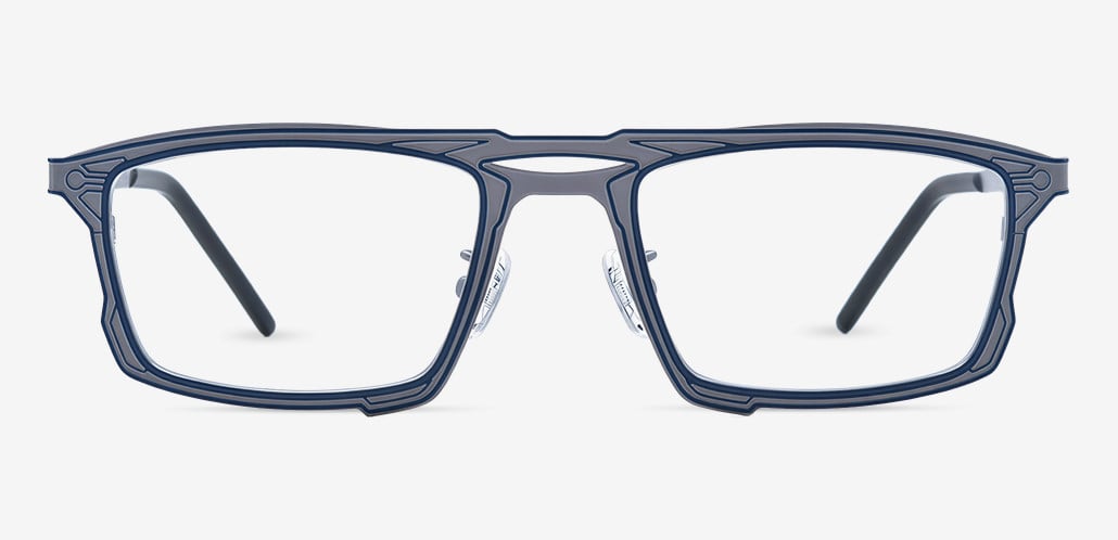 Dillon Blue Rectangle Glasses