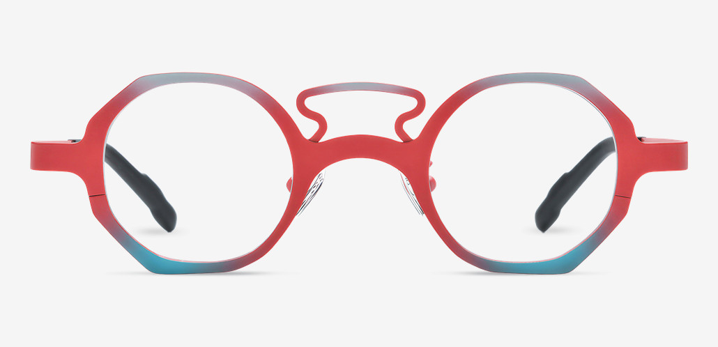 Matre Rote Geometrische Brille