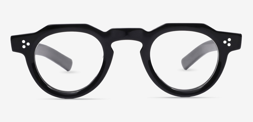 Cedrica Gafas Redondas Negras