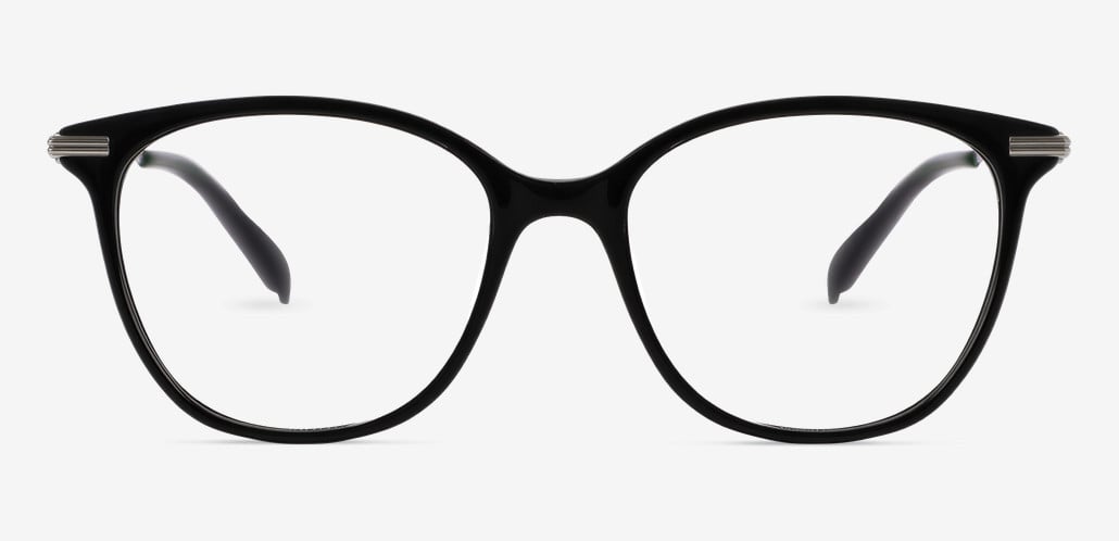 Celeste Gafas Cuadradas Negras