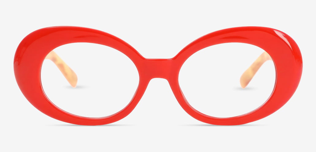 Iris Red Oval Glasses