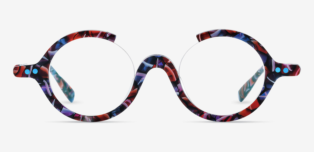 Amelia Purple Round Glasses